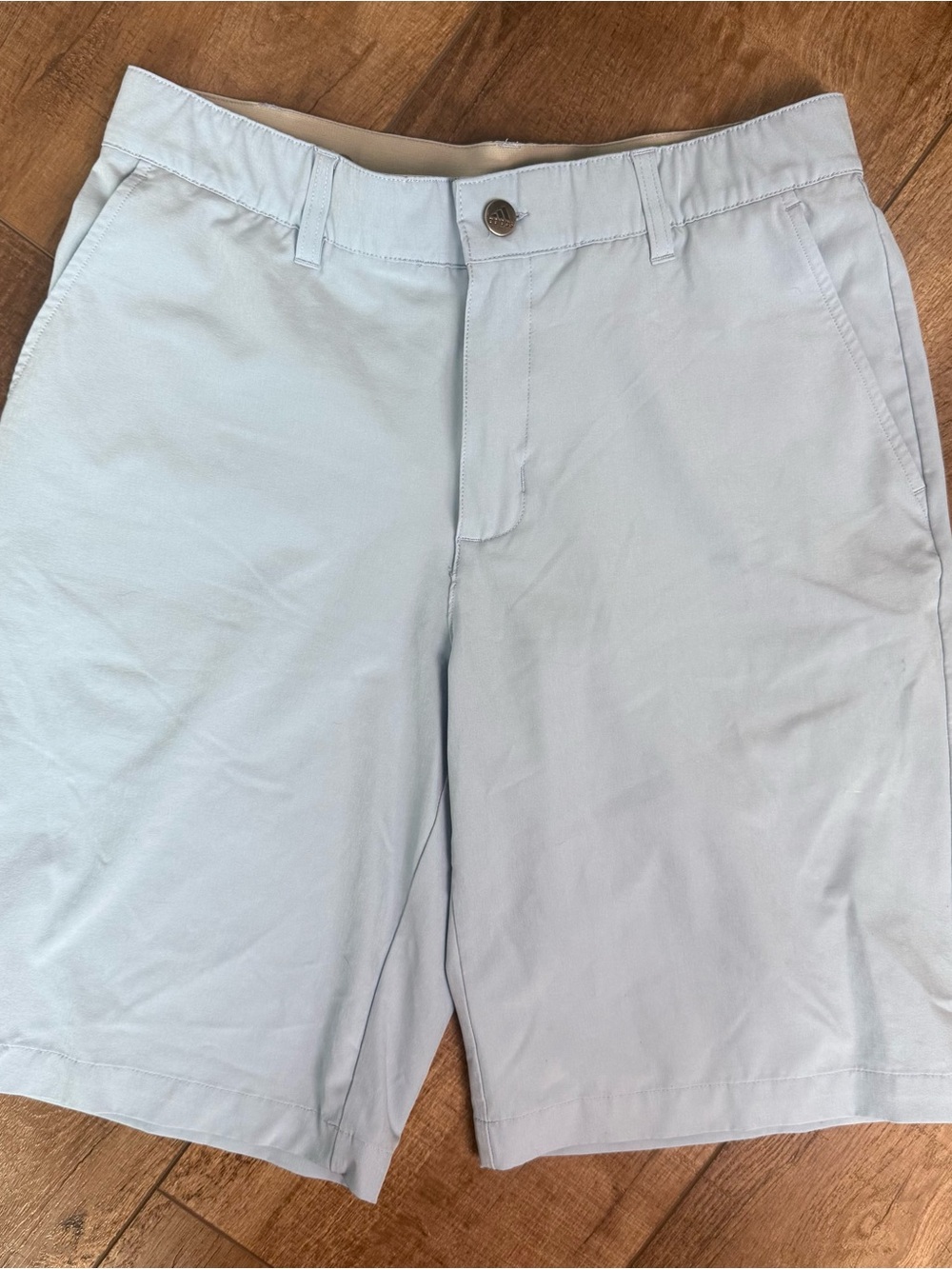 adidas Men’s Golf Shorts Size 30 Light Blue Flat Front Stretch Performance